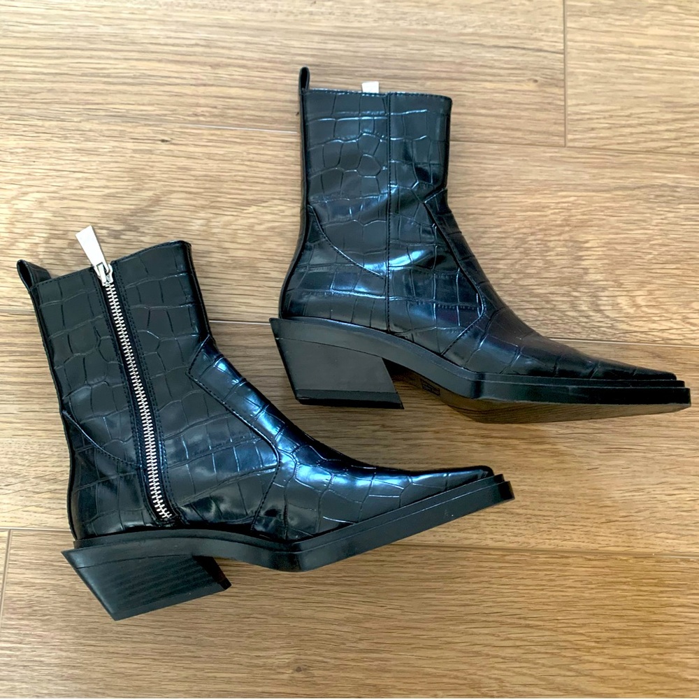 Zara western kitten heel boots
